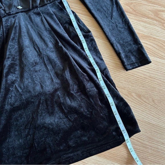 Urban Revivo Black Velvet Mini Dress Size 4 - Picture 7 of 10